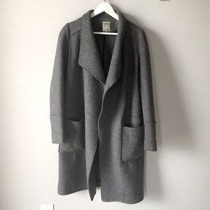 Zara Classic Grey Wool Overcoat